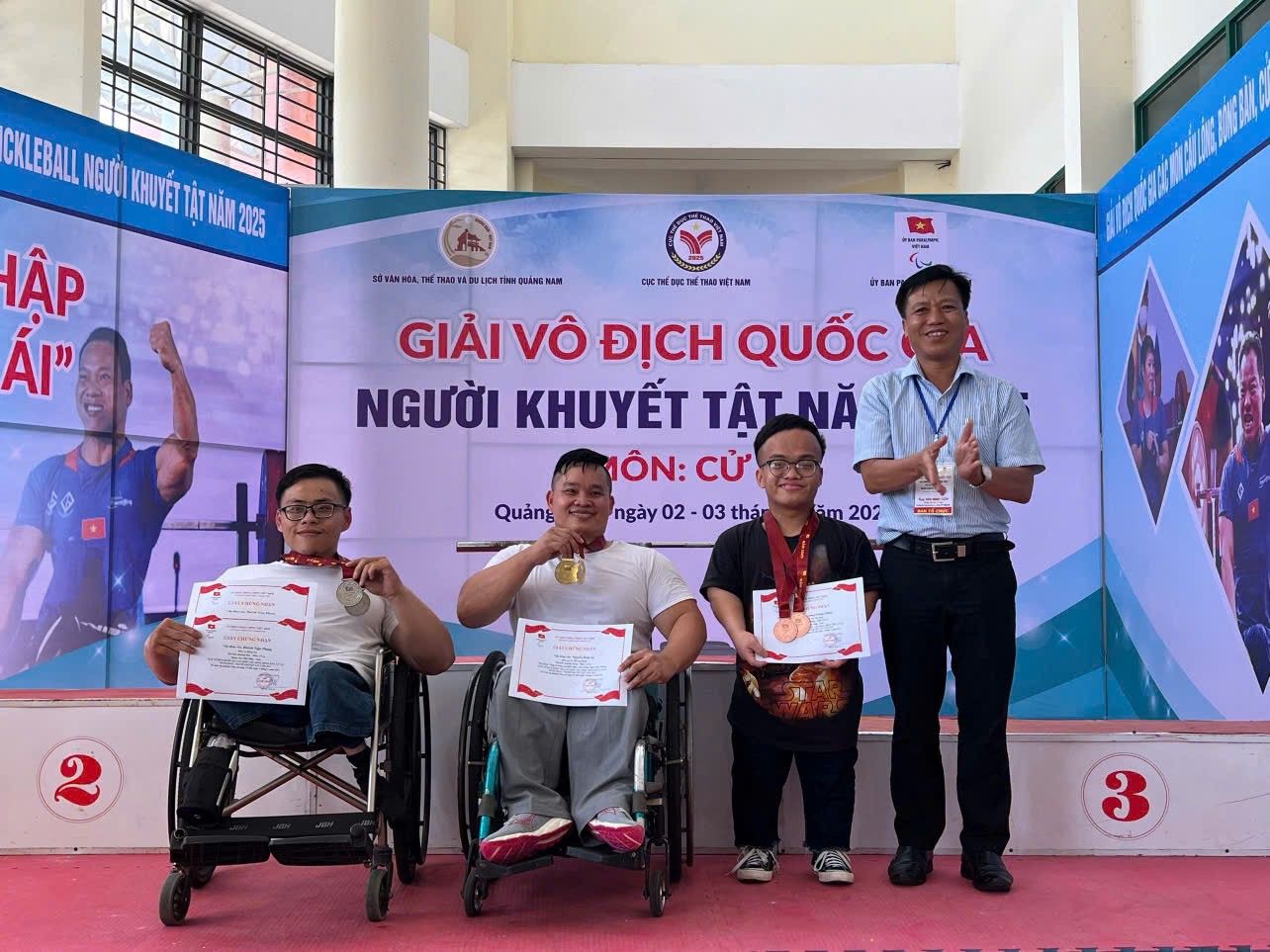 TP.HCM dẫn đầu môn Cử tạ giải vô địch quốc gia các môn Cầu lông, Bóng bàn, Cử tạ, Pickleball người khuyết tật năm 2025