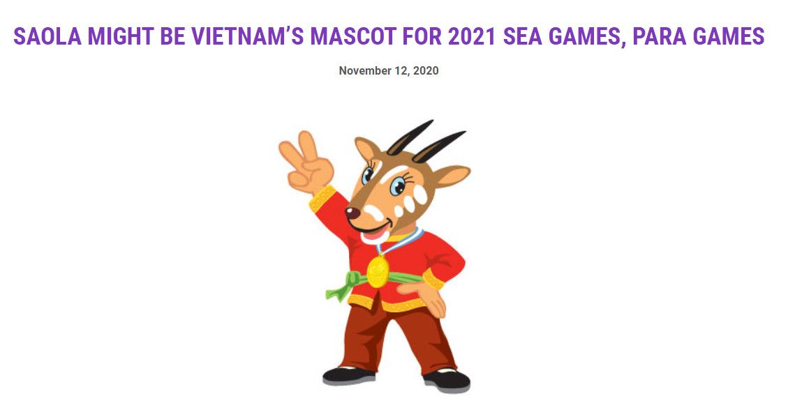 SAOLA MIGHT BE VIETNAM’S MASCOT FOR 2021 SEA GAMES, PARA GAMES