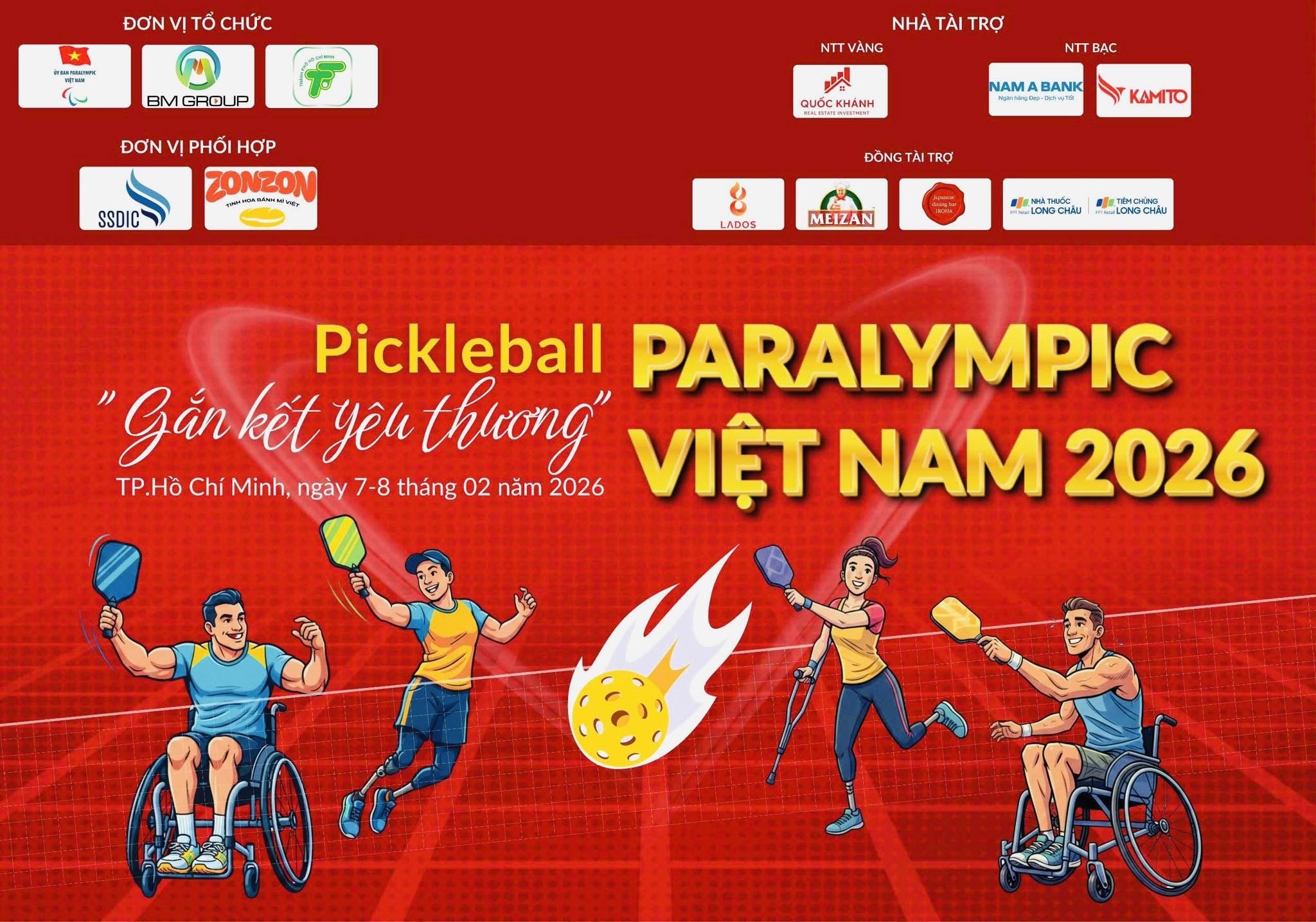 Pickleball Paralympic Việt Nam 2026: “Gắn kết yêu thương” - Bùng nổ tinh thần thể thao hòa nhập