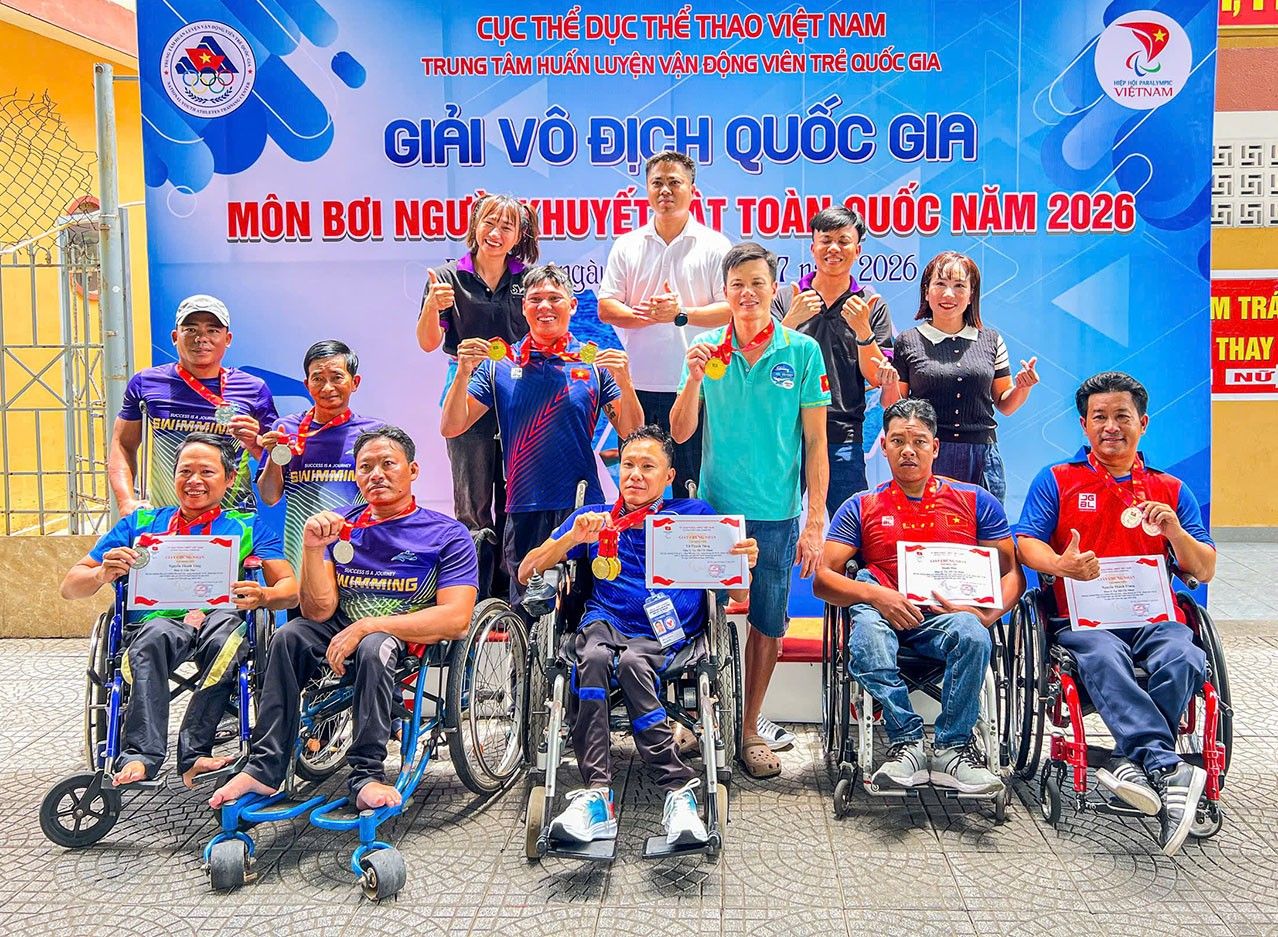 TP.HCM xếp thứ nhất toàn đoàn tại Giải vô địch quốc gia các môn Bơi, Cờ vua người khuyết tật năm 2026
